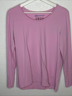 IbKomfortable by IBKUL Pink Long Sleeve UPF50+ Quick Dry Activewear Top Medium